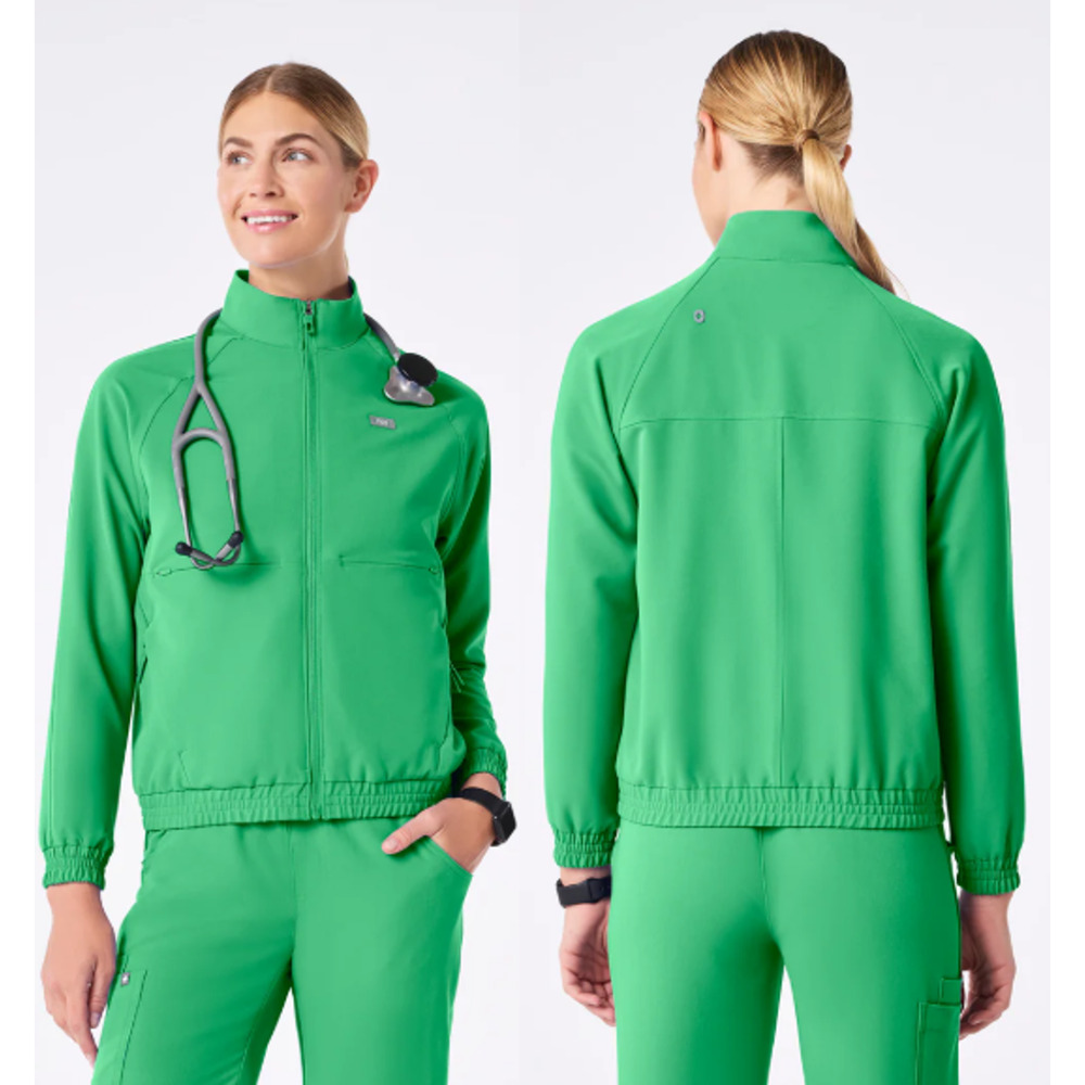NWT Figs Limited Edition Full Zip Sydney Scrub Jacket Emerald Women's Size XS